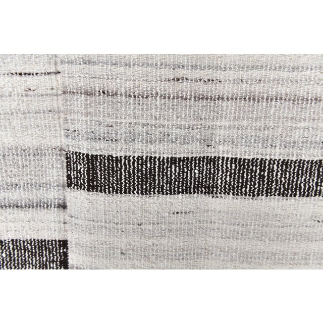 Textile 1970s Turkish Home Living Stripe Kilim Rug For Sale - Image 7 of 10
