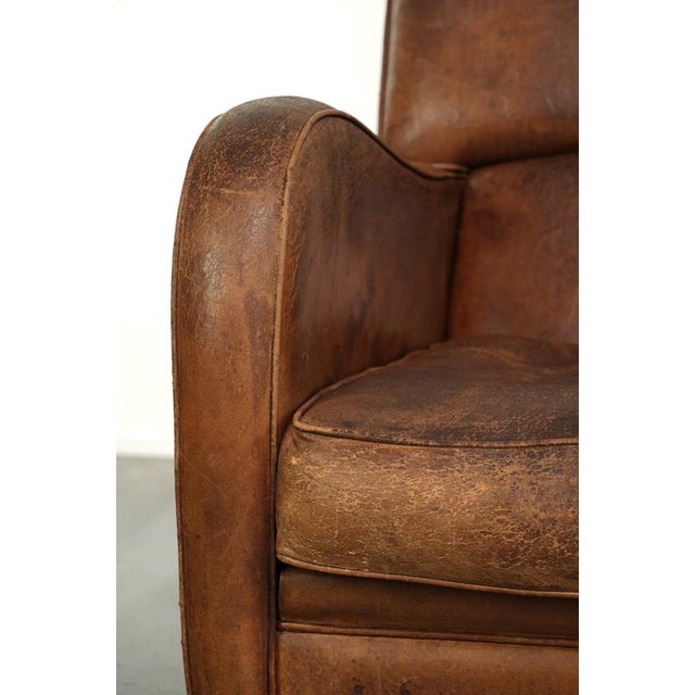 Vintage Sheepskin Lounge Chair For Sale - Image 10 of 13