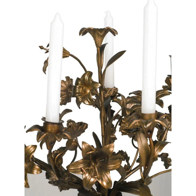 19th Century Louis XVI Style French Blue Cobalt Porcelain and Gilt Bronze Table Lamp from Sevres For Sale - Image 4 of 7