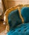 1900s French Louis XVI Blue/Green/Teal Velvet Sofa Set-5 Pc For Sale - Image 17 of 18