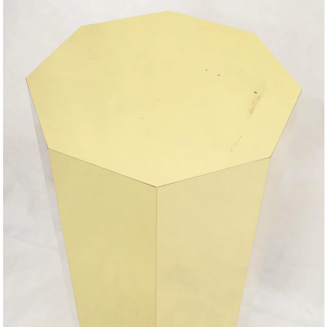 Mastercraft Brass Clad Octagon Shape Mid-Century Modern Pedestal For Sale - Image 4 of 6