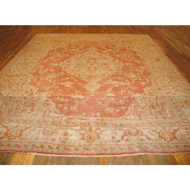 Early 20th Century Turkish Oushak Carpet ( 11'9" x 14'9" - 358 x 450 )