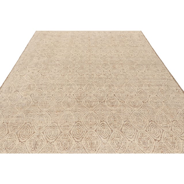 Not Yet Made - Made To Order Rug & Kilim’s Moroccan Style Rug in Beige-Brown with Geometric Patterns - 6x9 For Sale - Image 5 of 7