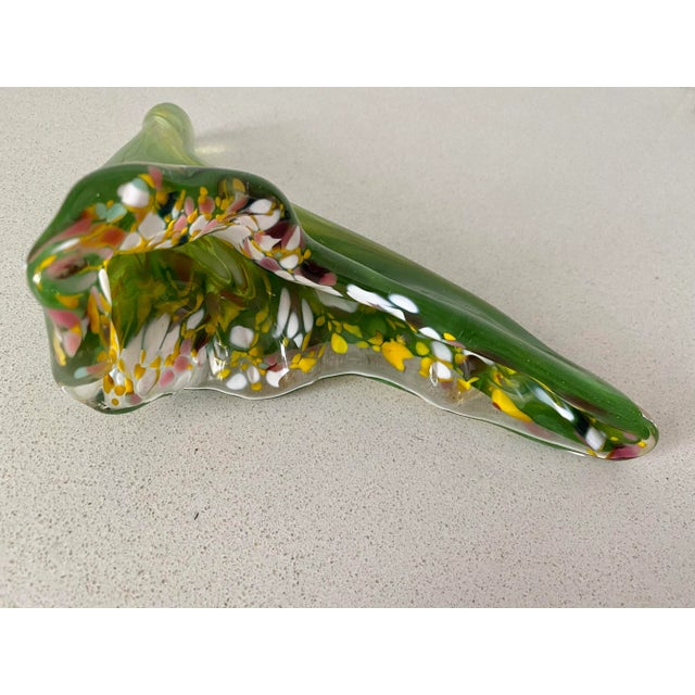 2000 - 2009 Artist-Blown End of Day Blown Glass Flower For Sale - Image 5 of 5