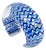 Christophe Gallard Massive Lucite Bracelet with Blue and Gold Decor For Sale