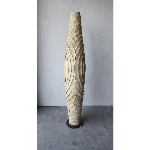 1990s Organic Coastal Sculptural Woven Floor Lamp For Sale - Image 5 of 14