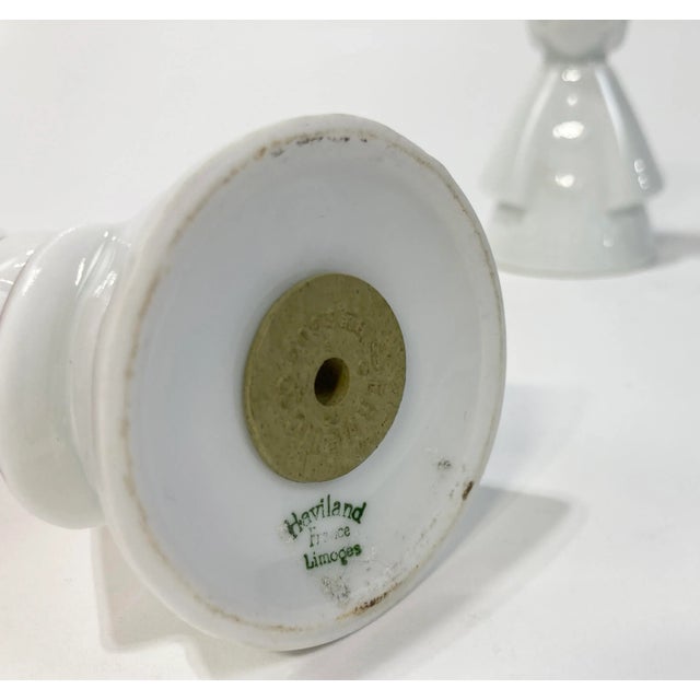 Gray Mid 20th Century Haviland Limoges Ceramic Salt and Pepper Shakers For Sale - Image 8 of 8