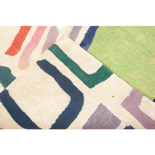 Modern Geometric Art Deco Hand-Knotted Rug by Doris Leslie Blau For Sale - Image 9 of 9