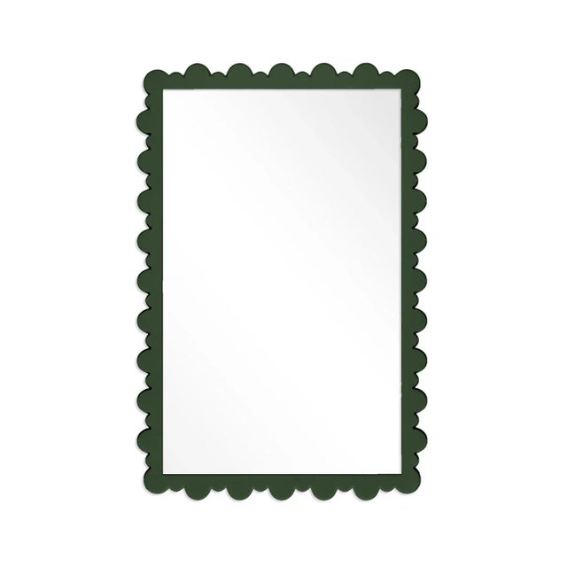 Contemporary Fleur Home Garden District Valmont Rectangle Mirror in Duck Green, 28.5x38.5 For Sale - Image 3 of 3