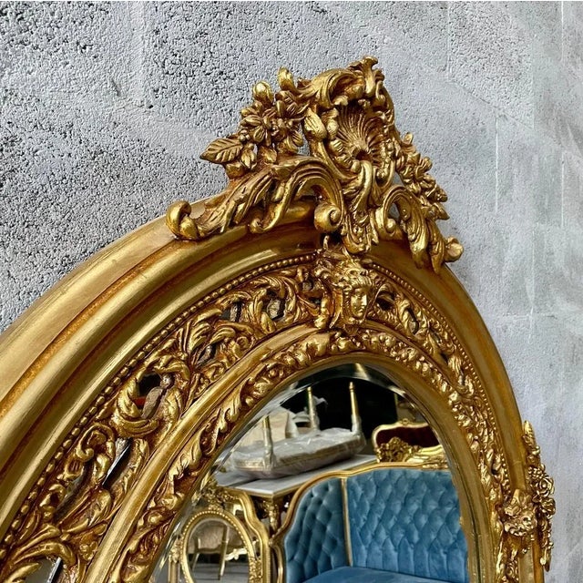 Vintage French Mirror Baroque Mirror For Sale - Image 9 of 11