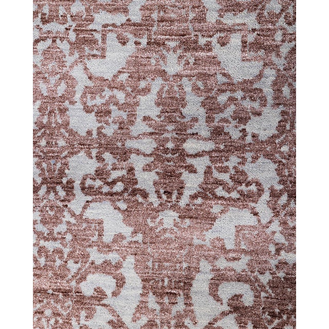 Traditional Ikat, One-of-a-Kind Hand-Knotted Area Rug - Gray, 8' 1" x 10' 0" For Sale - Image 3 of 8
