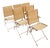Mid-Century French Folding Chairs in Wicker and Iron, 1960s, Set of 6 For Sale