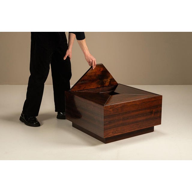 1960s Square Coffee Table with Storage Space, Italy, 1960s For Sale - Image 5 of 13