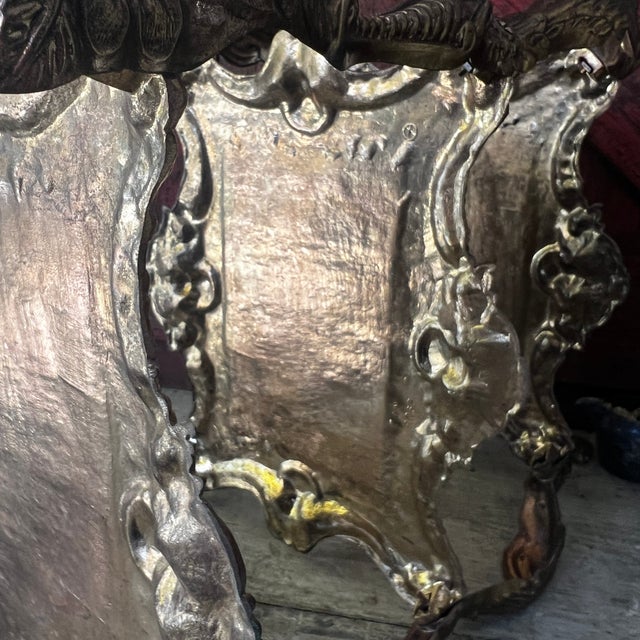 Late 19th Century Ornate Brass 3-Tiered Plant Stand or Accent Table With Intricate Engraved Details For Sale - Image 16 of 17