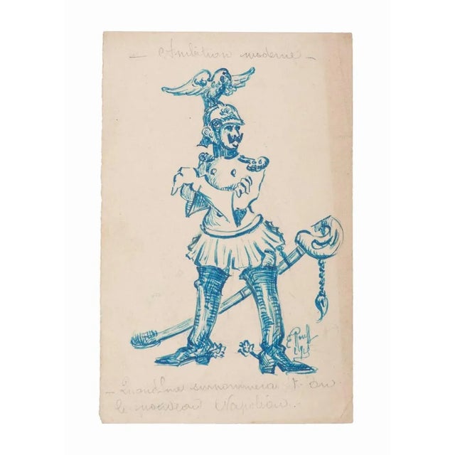 Le Nouveau Napoleon is and original pen drawing realized by Emile Rouff in 1929. The little picture is in good conditions...