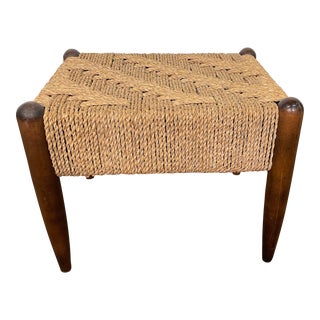 Mid 20th Century Mid Century Modern Rope Ottoman For Sale