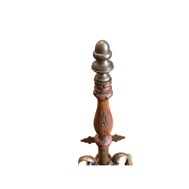 Late 20th Century Vintage Italian Brass & Wood Balance Scale For Sale In Greensboro - Image 6 of 9