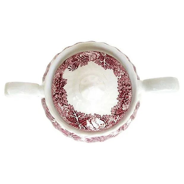 Victorian English Staffordshire Style Red & White Coffee/Tea Service - 3 Pieces For Sale - Image 3 of 6