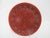 Red Chinese Carved Cinnabar Red Lacquer Lotus Bat Fish Design 11 1/4" Charger Plate For Sale - Image 8 of 14
