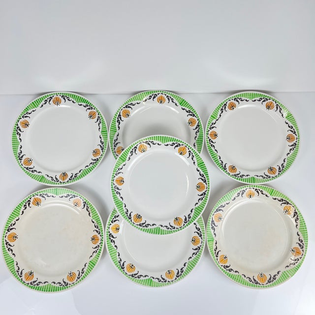 Maroussia Dessert Plates from Sarreguemines, 1930s, Set of 7 For Sale - Image 11 of 11