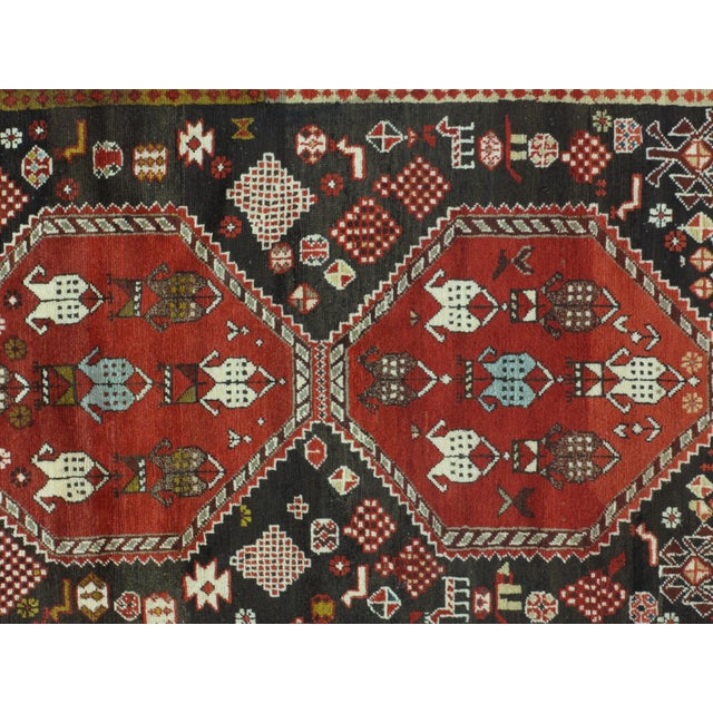 Persian 1940s Shivan 4' X 5'3" For Sale - Image 3 of 7