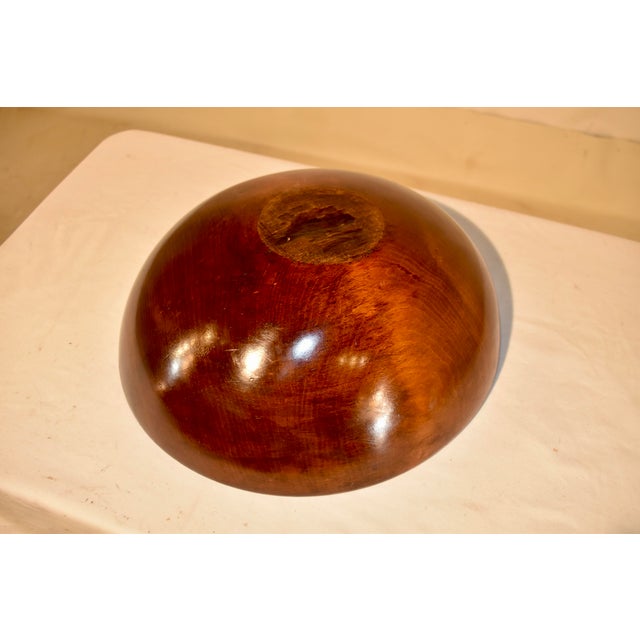 Mid-Century Walnut Bowl Circa 1960 For Sale In Greensboro - Image 6 of 8