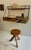 Unique wall hanging writing desk by Arthur Umanoff, 1960s. A great combination of materials including iron, walnut slats,...