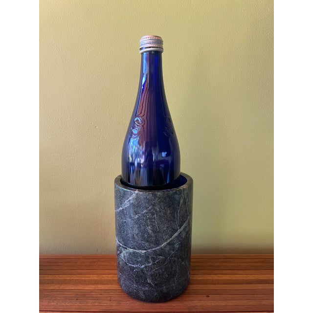 Dark Green Vintage Marble Wine Cooler For Sale - Image 8 of 9