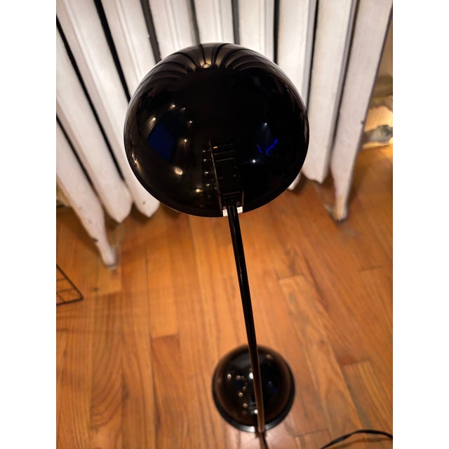 Mid-Century Modern Vintage 90s Postmodern Gooseneck Desk Lamp - Black Space Age Task Light For Sale - Image 3 of 12