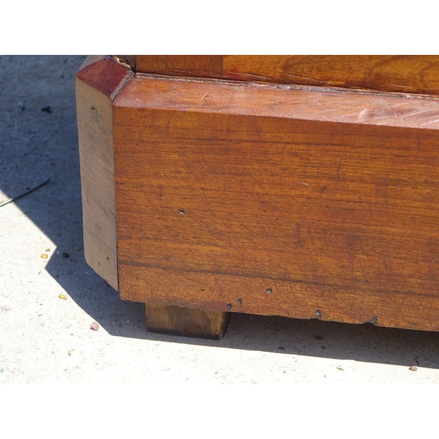 Wood Louis Philippe Bedside Table in Walnut and Burr Walnut For Sale - Image 7 of 18