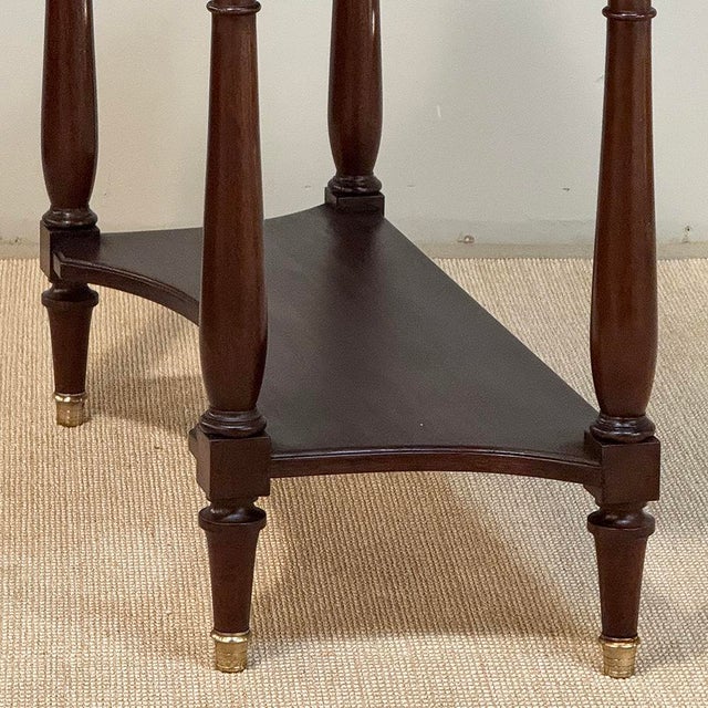 Antique French Directoire Mahogany Console With Carrara Marble Top For Sale - Image 12 of 17