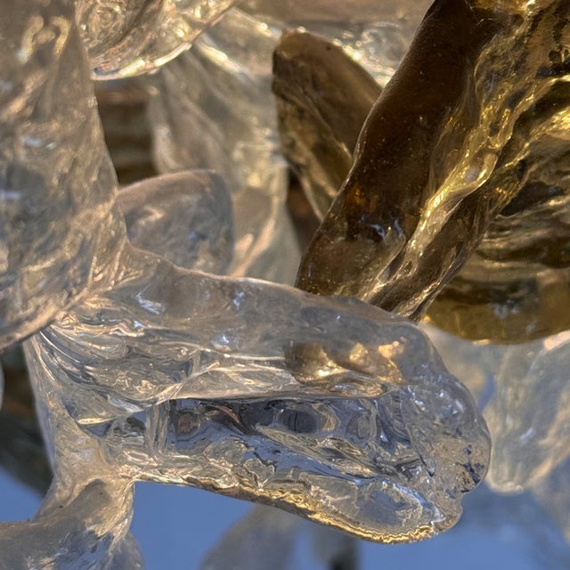 Silver Vintage Murano Glass Ceiling Light, 1960s For Sale - Image 8 of 11