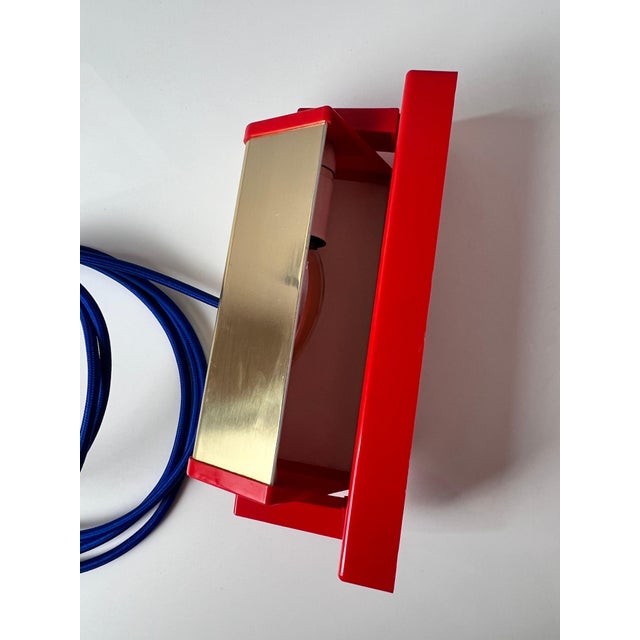 Red and Golden Wall Lamp from Lyfa, Denmark For Sale - Image 10 of 11