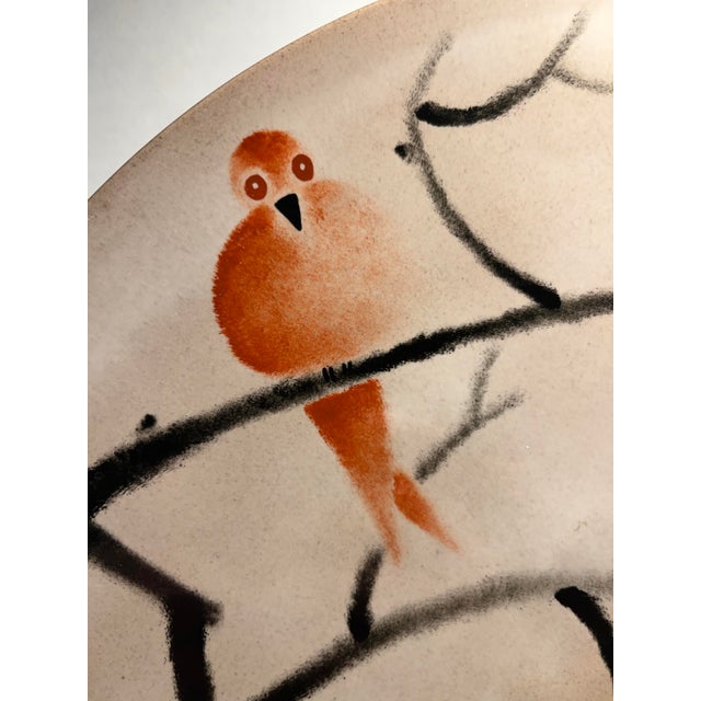 Mid-Century Modern COLE MERRIS California Art Pottery Hand Painted Platter Aprox. dimensions: 14.5" diameter Condition:...