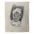 1940s Original Signed Graphite Illustration of Smiling Child Portrait, 10.75 × 8.75 In. For Sale