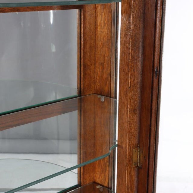 Antique Rj Horner Foliate Carved Oak China Cabinet With Mirror Circa 1900, Attributed For Sale - Image 14 of 17