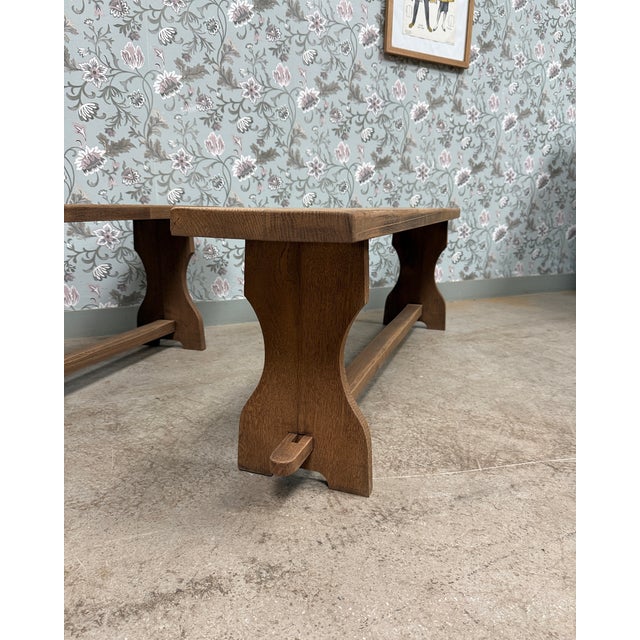 1960s Oak Farm Benches, 1960s, Set of 2 For Sale - Image 5 of 8