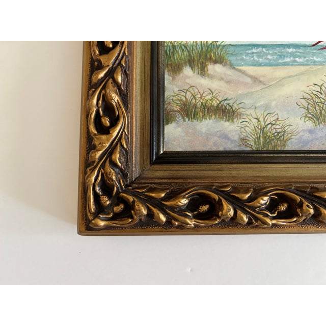 1960s Enamel on Copper Reproduction by Ebeling & Ruess of an Oil Painting by Artist Lorraine Trester For Sale In San Diego - Image 6 of 10