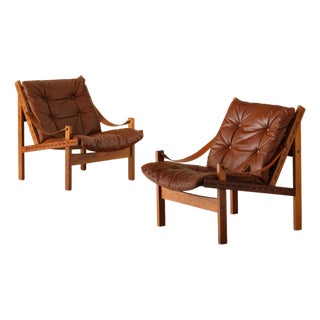 Hunter Easy Chairs by Torbjørn Afdal, 1970s, Set of 2 For Sale