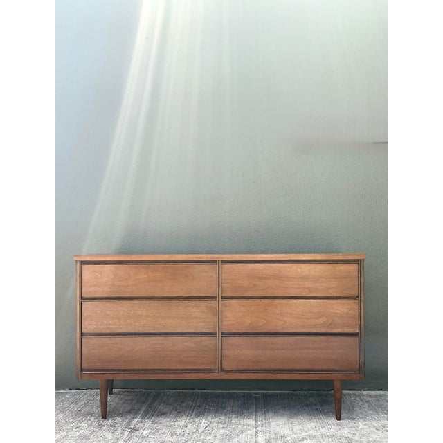Vintage MCM Bassett 6 Drawer Dresser For Sale - Image 12 of 12