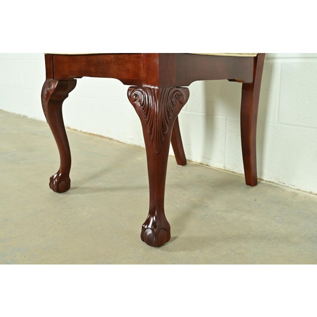 Thomasville Chippendale Carved Cherry Wood Dining Chairs, Set of Six For Sale - Image 9 of 13