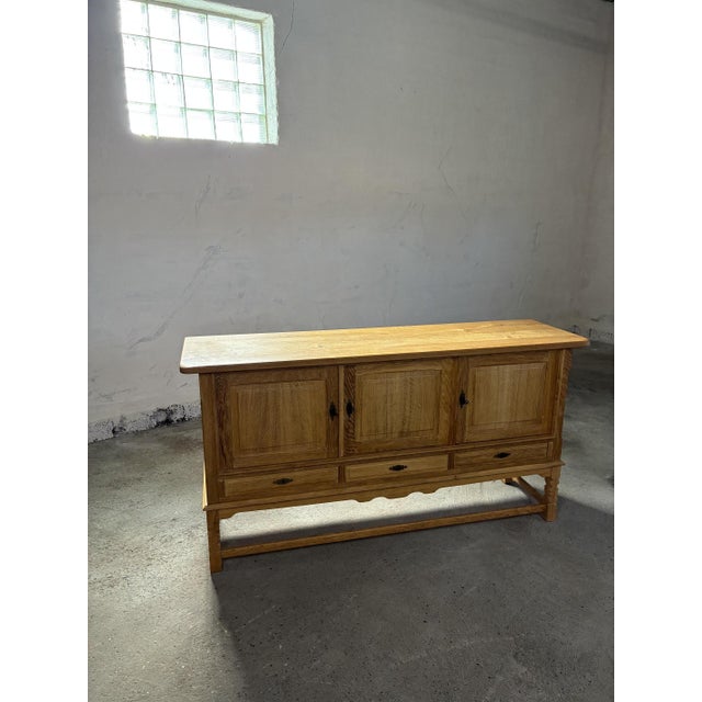 Oak Sideboard in style of Henning Kjærnulf, 1970s For Sale - Image 13 of 18