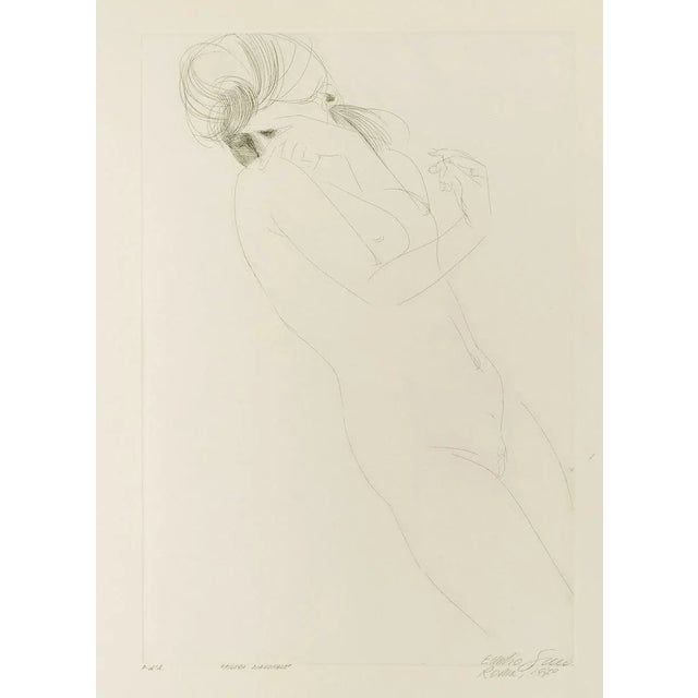 Female Figure - Original Etching by Emilio Greco - 1970 1970 For Sale - Image 3 of 3