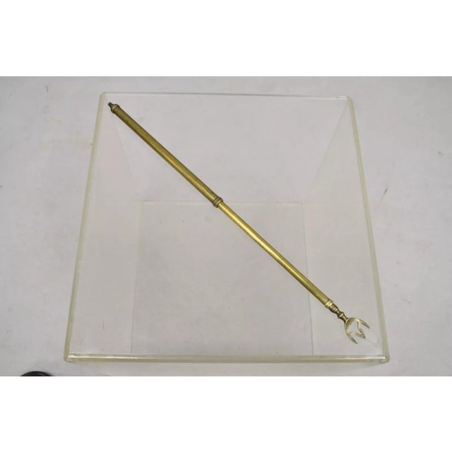 Antique English Sheraton Federal Figural Brass Fireplace Tool Set - 3 Piece Set For Sale - Image 9 of 11