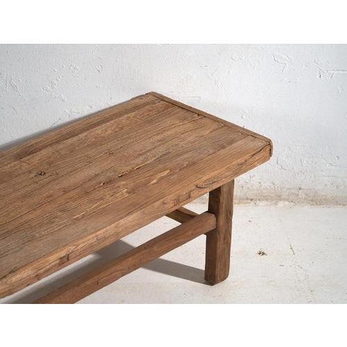 Antique low table in pine wood, traditional chinese furniture originating from northern china and dated circa 1930....