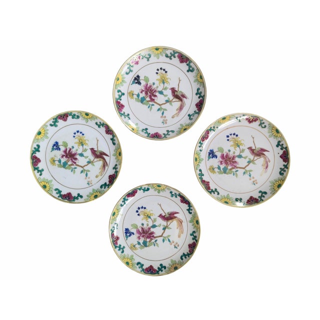 Early 20th Century Hand Painted Chinoiserie Porcelain Nippon Plates - Set of 4 For Sale - Image 12 of 12