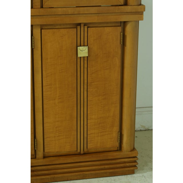 1980s Hickory White Biedermeier Style Satinwood China Cabinet For Sale - Image 5 of 13