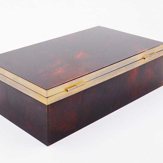 Faux Tortoise Decorative Box from Hermes, 1970s For Sale - Image 9 of 13