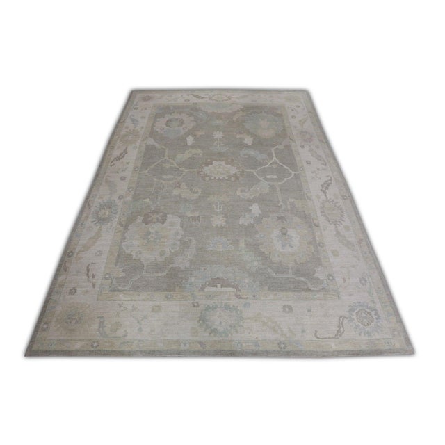 Oriental Hand Knotted Rug Turkish Oushak 9'11" x 14'4" For Sale In Houston - Image 6 of 7