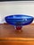 Signed Göran Wärff Kosta Boda Cobalt Blue & Ruby Art Glass Centerpiece Bowl For Sale - Image 9 of 12